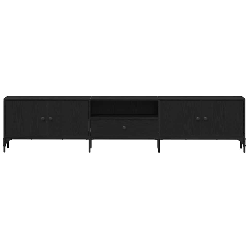TV ormar Crni hrast 200 x 25 x 44 cm Konstruirano drvo
