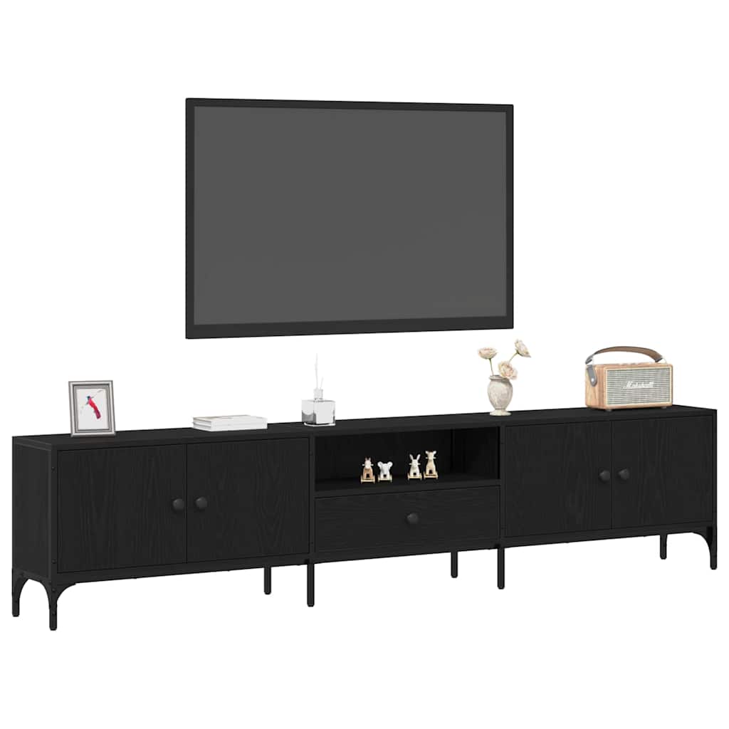 TV ormar Crni hrast 200 x 25 x 44 cm Konstruirano drvo