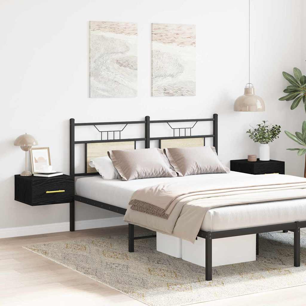 Noćni ormar 2 pcs Crni hrast 35 x 35 x 20 cm Konstruirano drvo