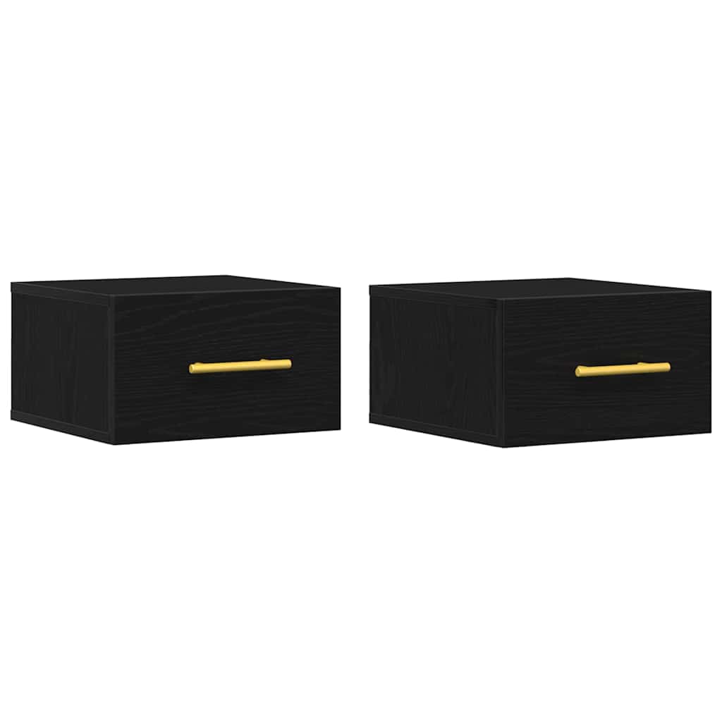 Noćni ormar 2 pcs Crni hrast 35 x 35 x 20 cm Konstruirano drvo