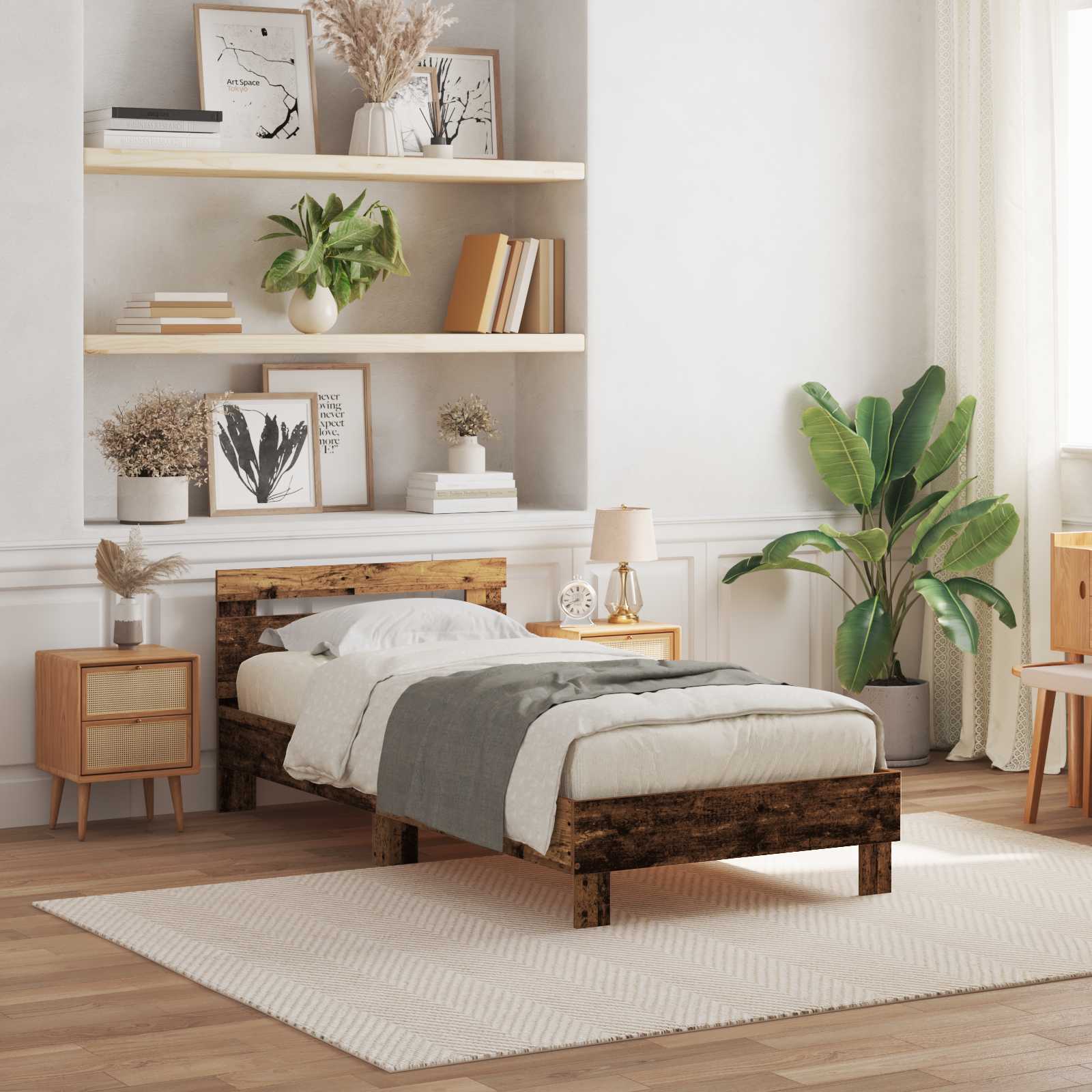 Krevetna konstrukcija Staro drvo 75 x 190 cm Konstruirano drvo
