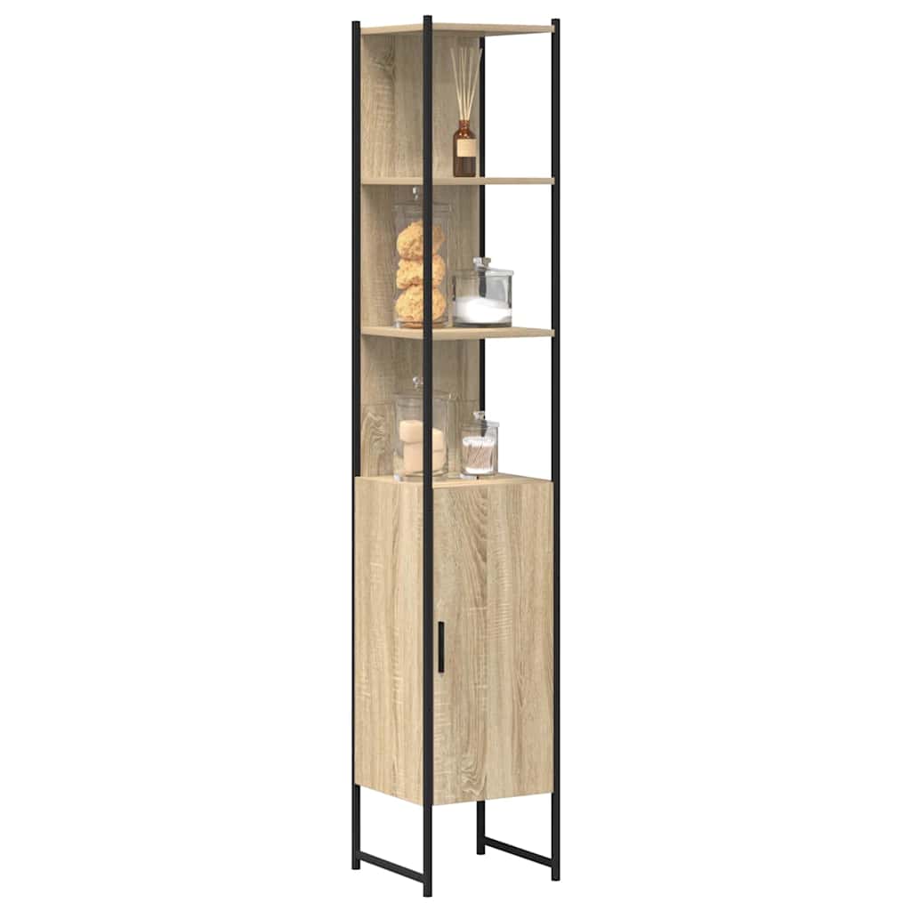 Kupaonski ormar Sonoma 33 x 33 x 185,5 cm Konstruirano drvo
