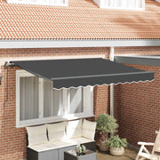 Skrovita tenda Antracit 250 x 200 cm tkanina