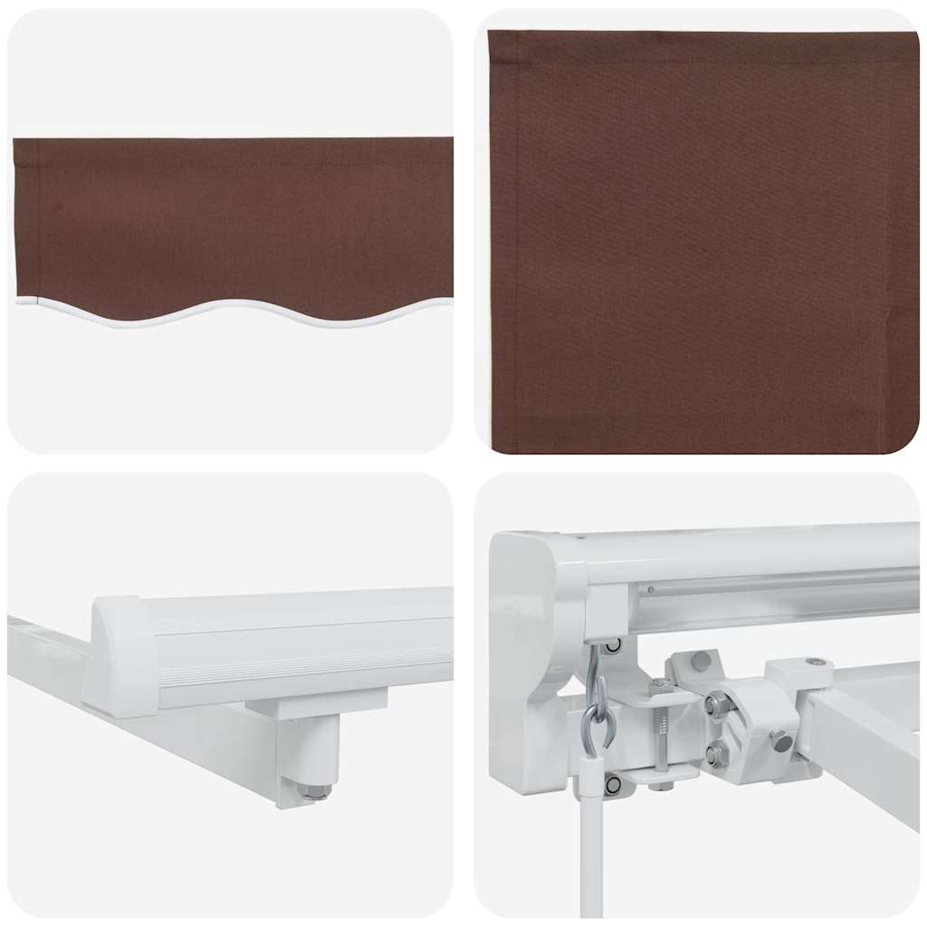 Okvir tende Smeđa 250 x 200 cm Poliester s PU premazom