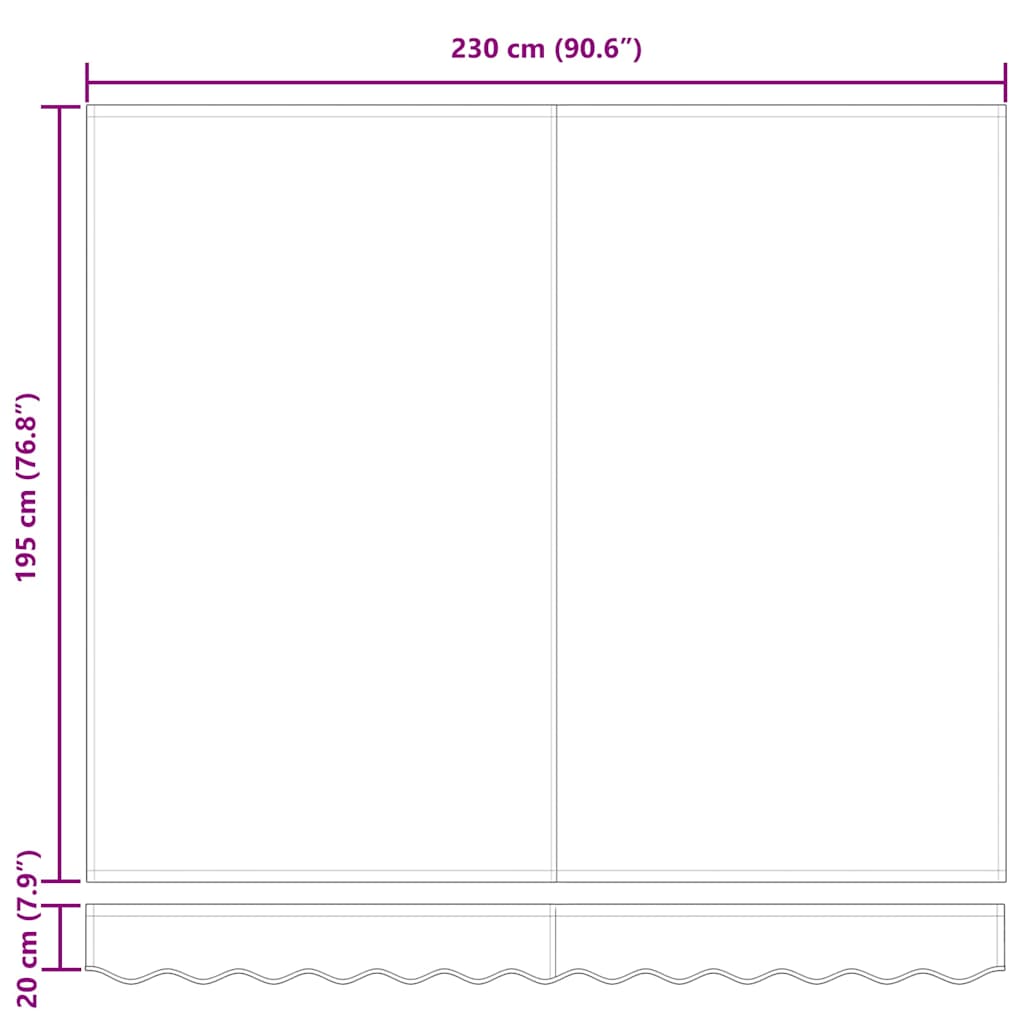 Okvir tende Smeđa 250 x 200 cm Poliester s PU premazom