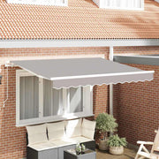 Skrovita tenda Svijetlo siva 250 x 200 cm tkanina