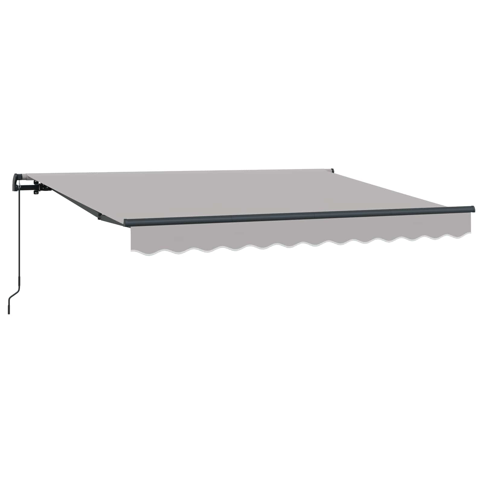 Skrovita tenda Svijetlo siva 250 x 200 cm tkanina