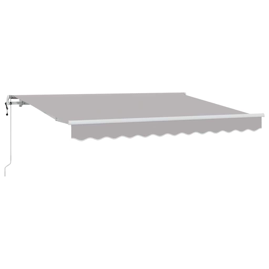 Skrovita tenda Svijetlo siva 250 x 200 cm tkanina