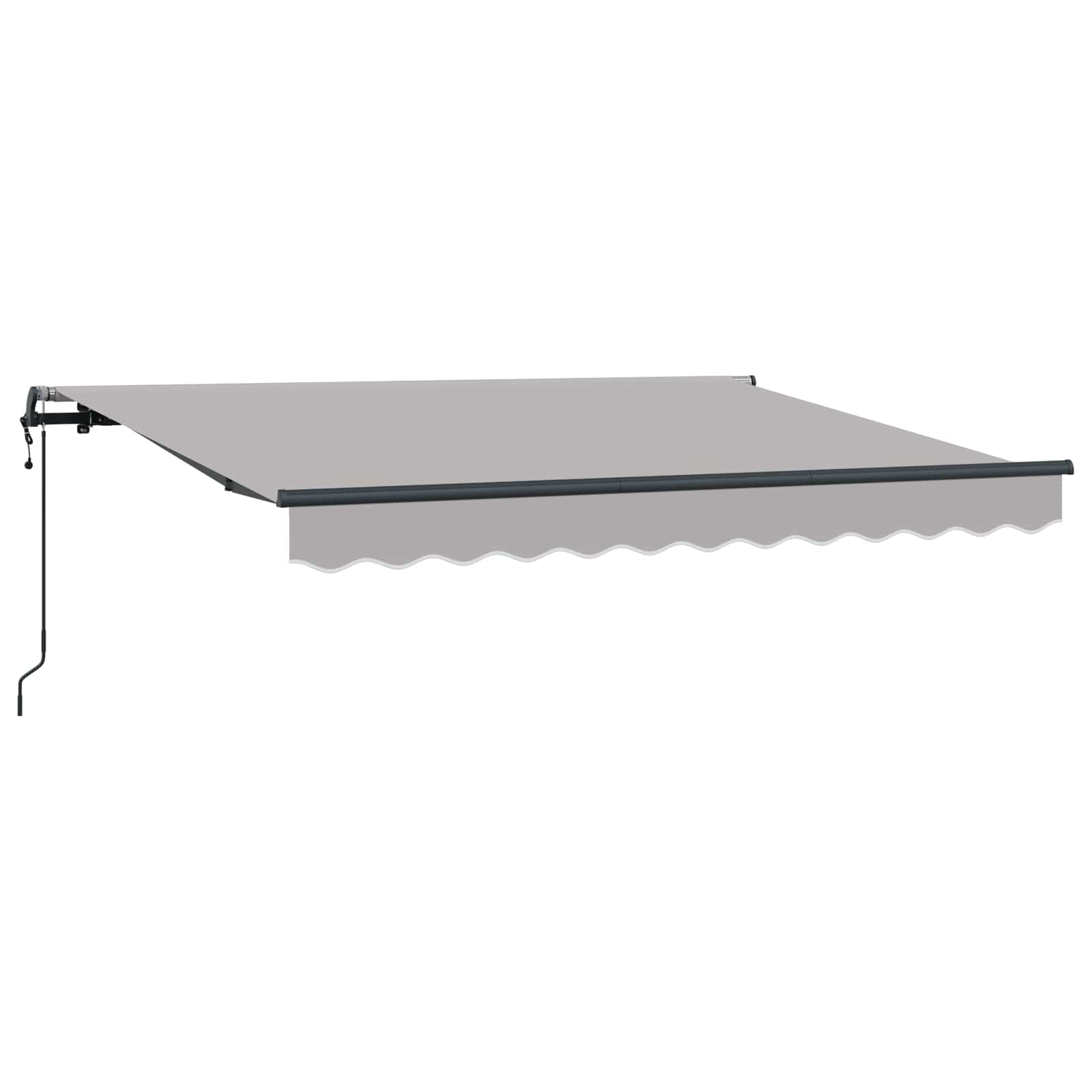Skrovita tenda Svijetlo siva 250 x 200 cm tkanina