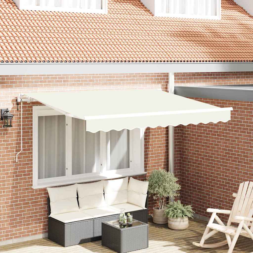 Skrovita tenda Krema 300 x 200 cm tkanina