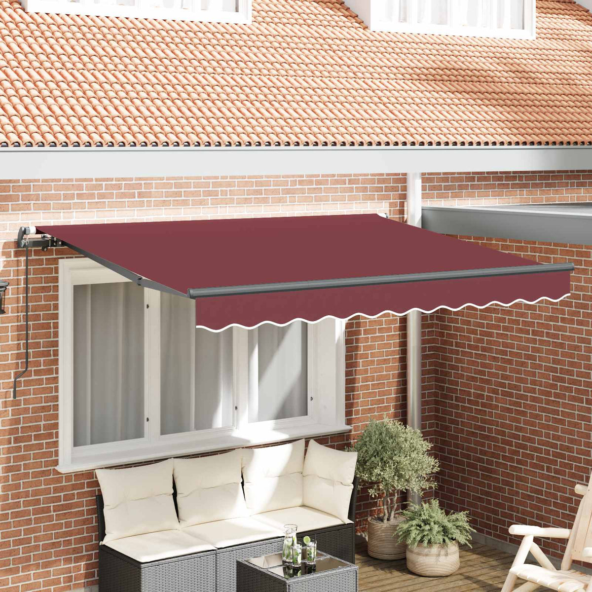Skrovita tenda Plava 250 x 200 cm tkanina