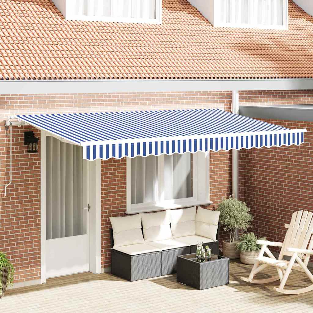 Skrovita tenda Plava 350 x 200 cm tkanina