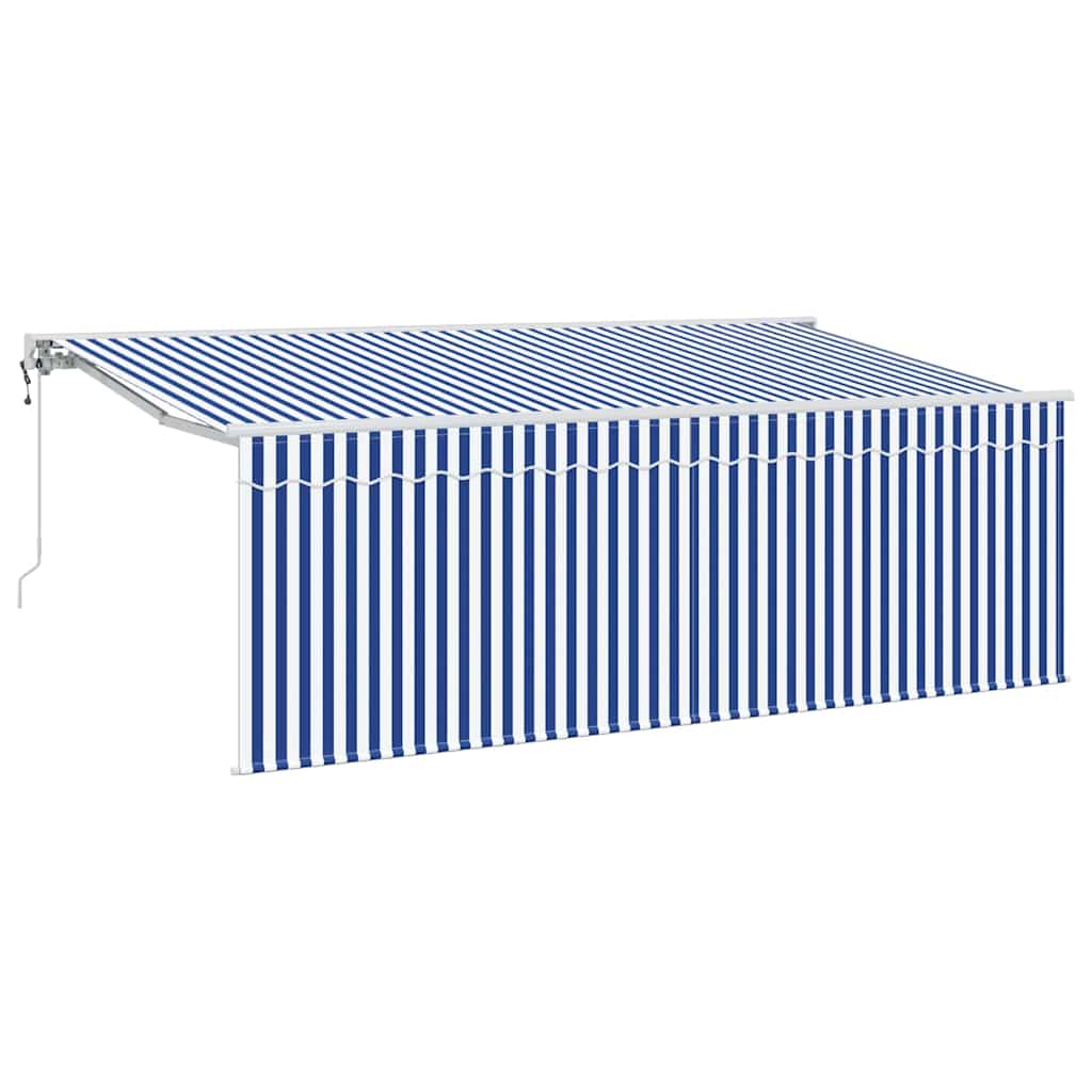 Skrovita tenda Prugasti Plava 350 x 200 cm tkanina