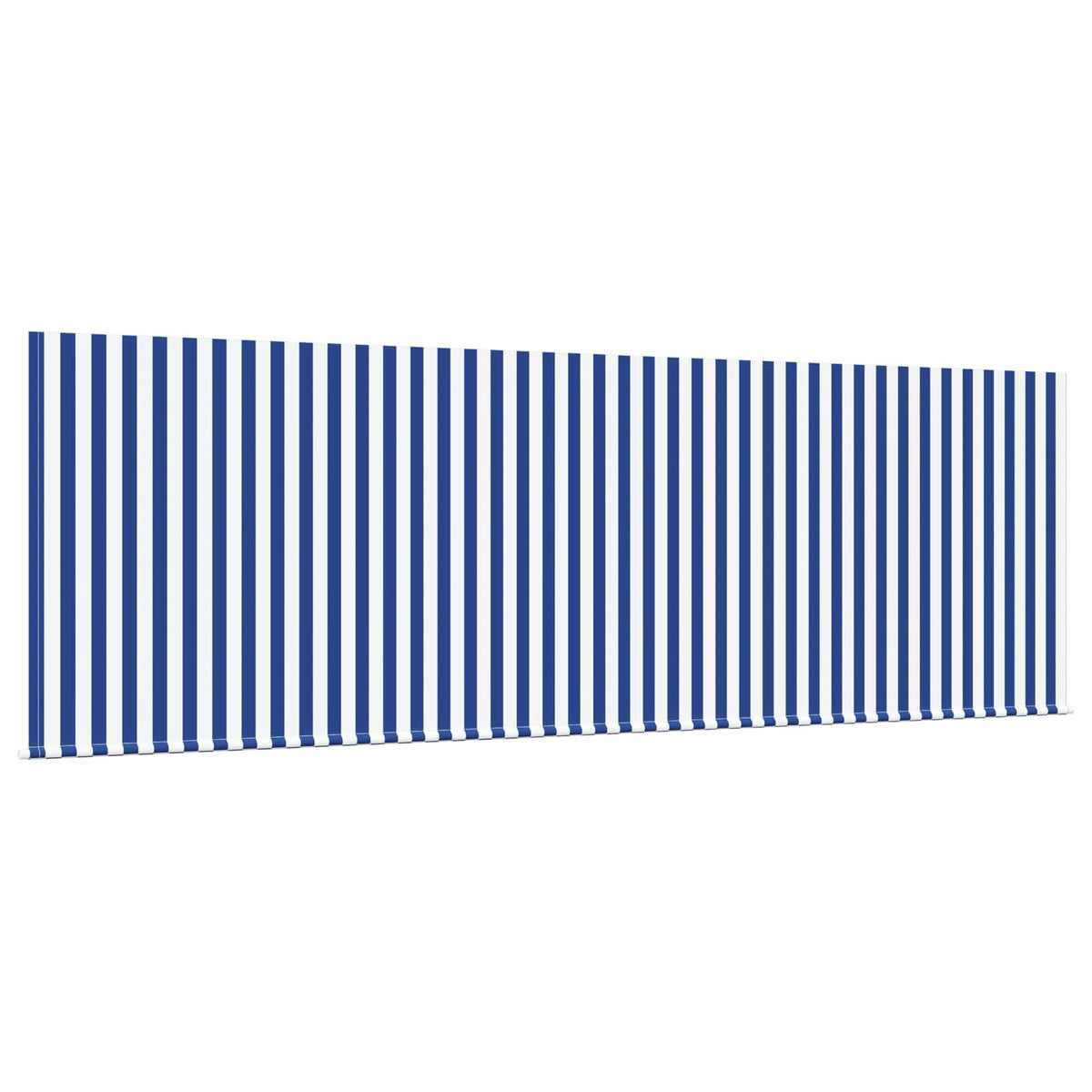 Skrovita tenda Plava i bijela 350 x 200 cm Poliester i aluminij