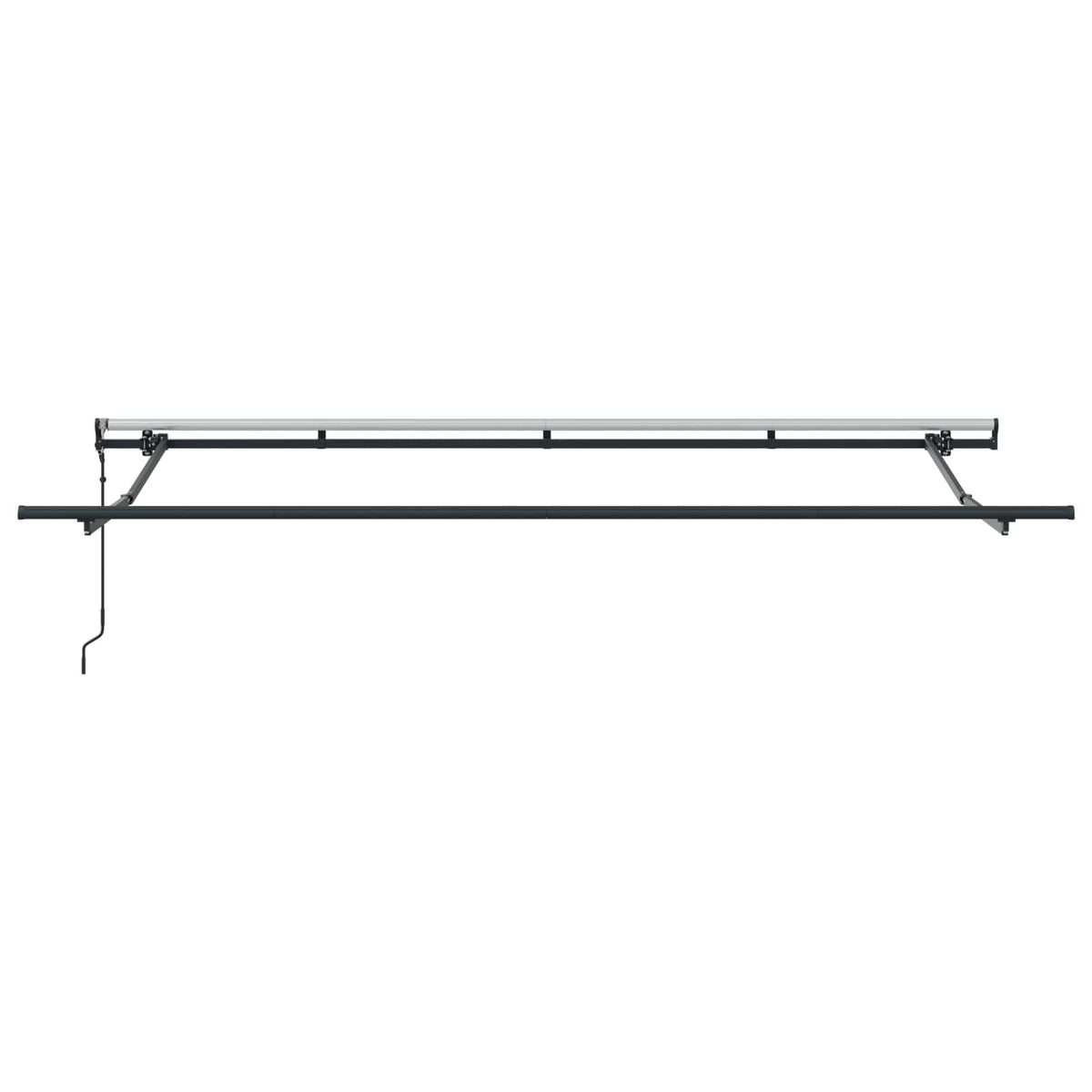 Skrovita tenda Plava i bijela 350 x 200 cm Poliester i aluminij