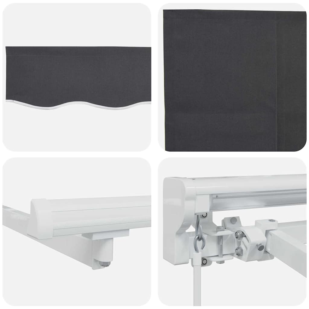 Okvir tende Antracit 350 x 200 cm Poliester s PU premazom