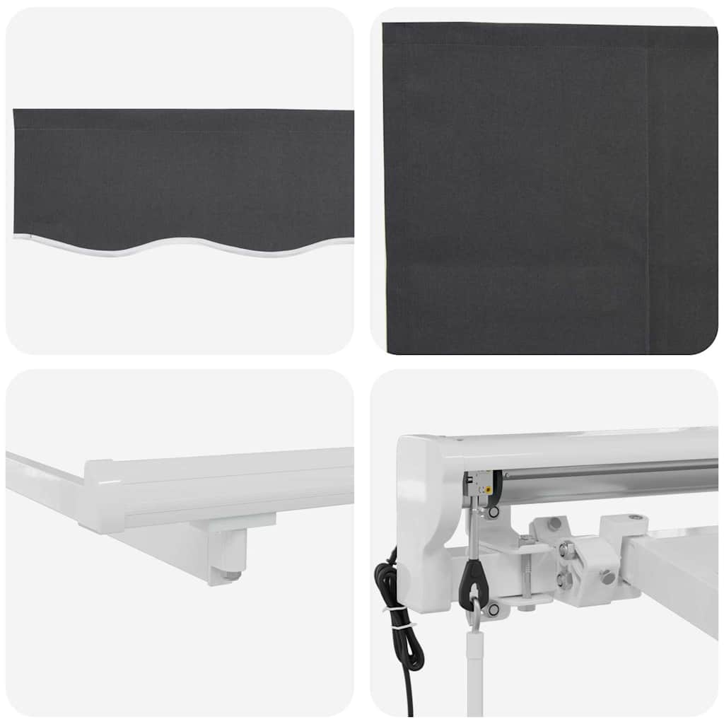 Okvir tende Antracit 350 x 200 cm Poliester s PU premazom