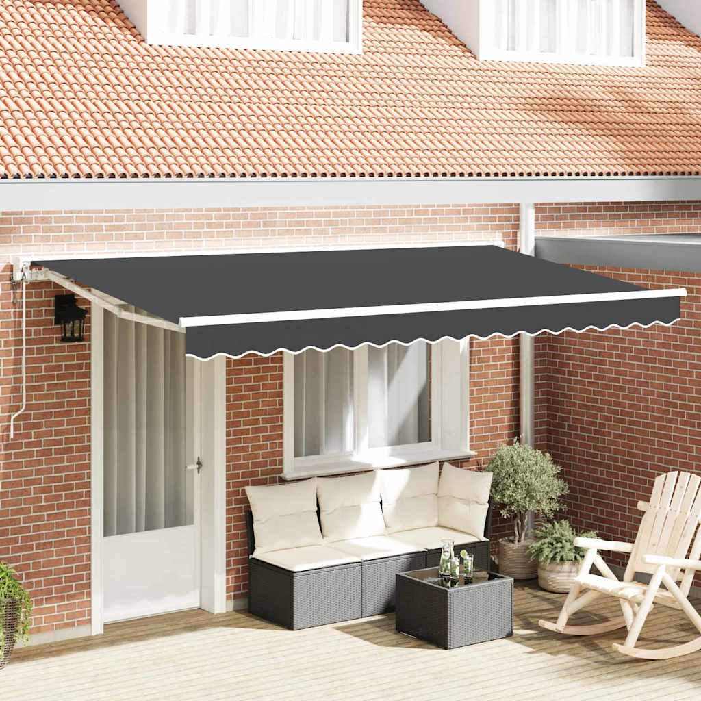 Okvir tende Antracit 350 x 200 cm Poliester s PU premazom