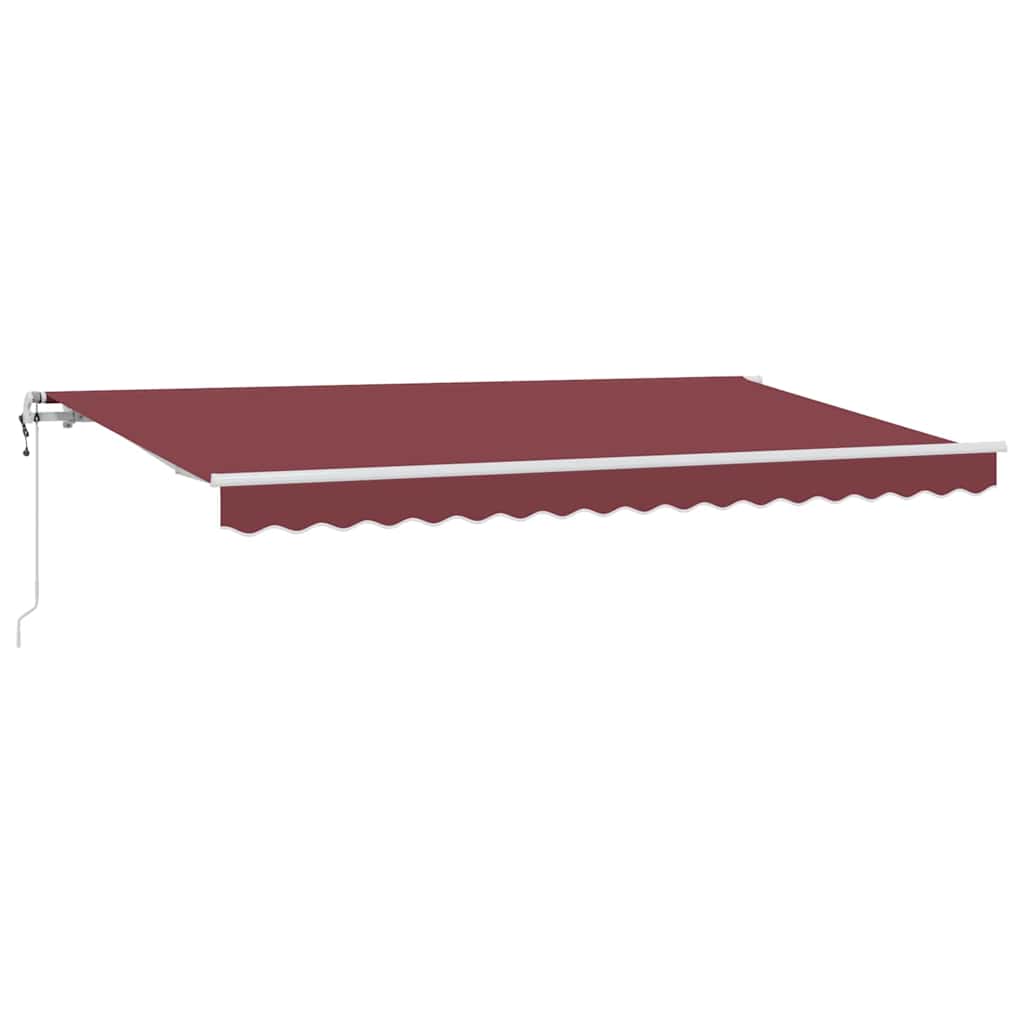 Skrovita tenda Tamno crvena 350 x 200 cm tkanina