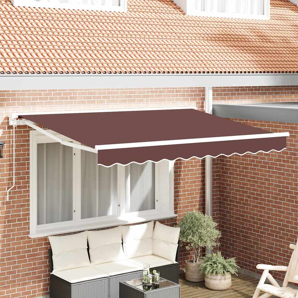 Okvir tende Smeđa 350 x 200 cm Poliester s PU premazom