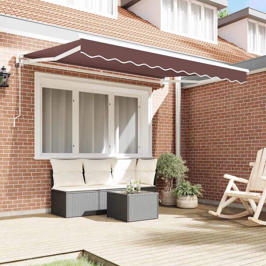 Okvir tende Smeđa 350 x 200 cm Poliester s PU premazom