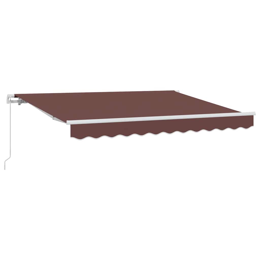 Skrovita tenda Smeđa 350 x 200 cm tkanina
