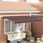 Skrovita tenda Smeđa 350 x 200 cm tkanina