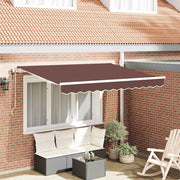 Skrovita tenda Smeđa 350 x 200 cm tkanina