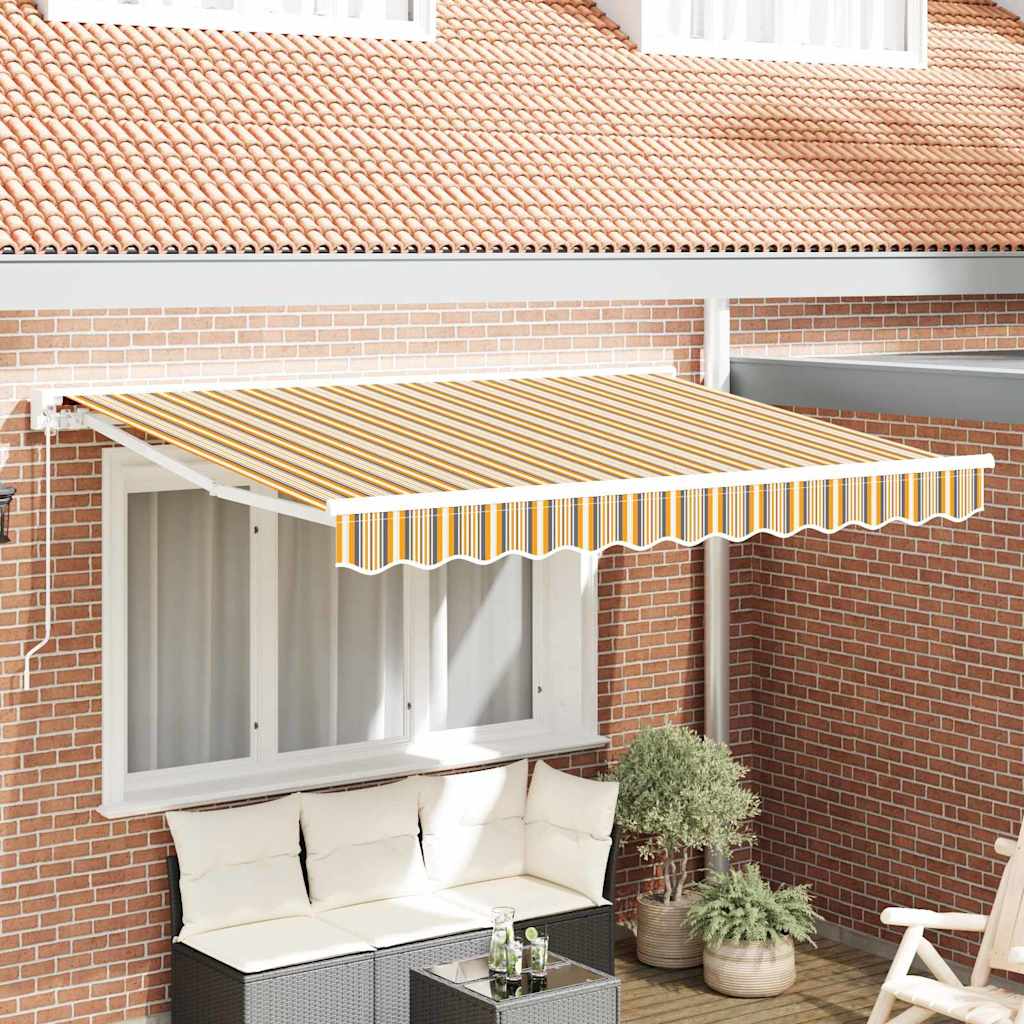 Okvir tende Žuta i Siva 350 x 200 cm Poliester s PU premazom