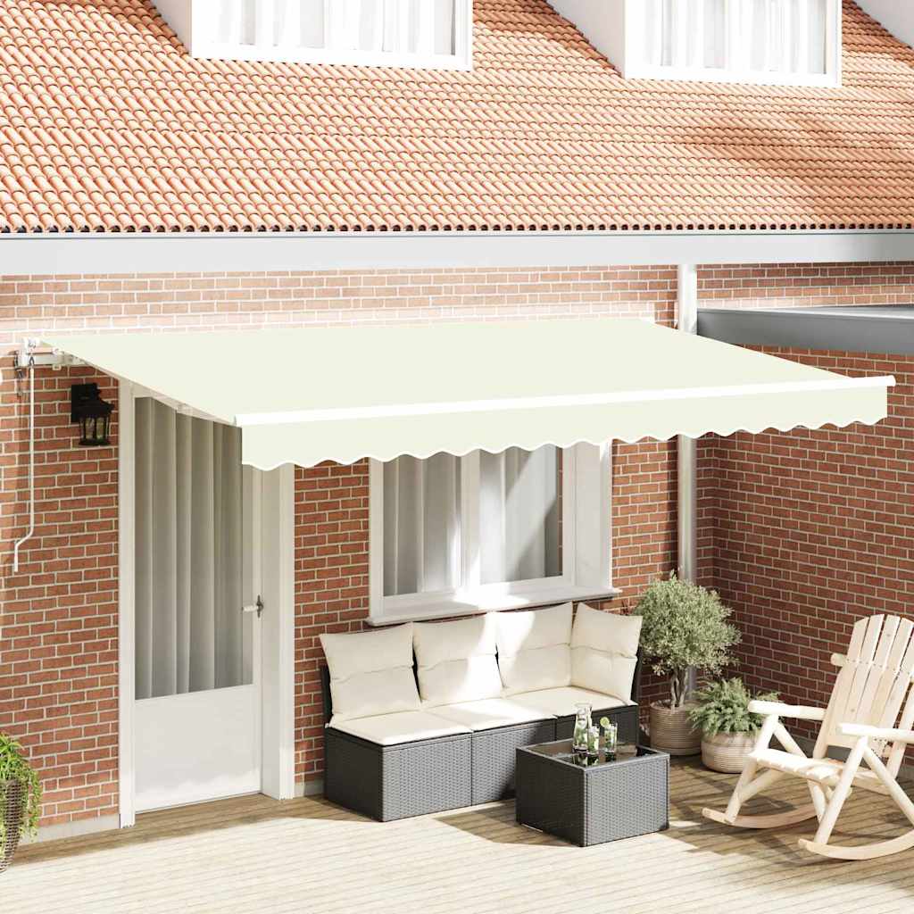 Skrovita tenda Krema 400 x 200 cm tkanina