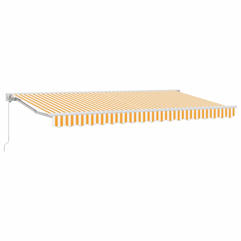 Okvir tende Žuta i bijela 400 x 200 cm Poliester s PU premazom