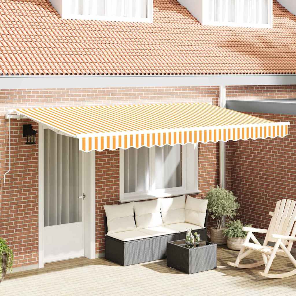 Skrovita tenda Žuta 400 x 200 cm tkanina