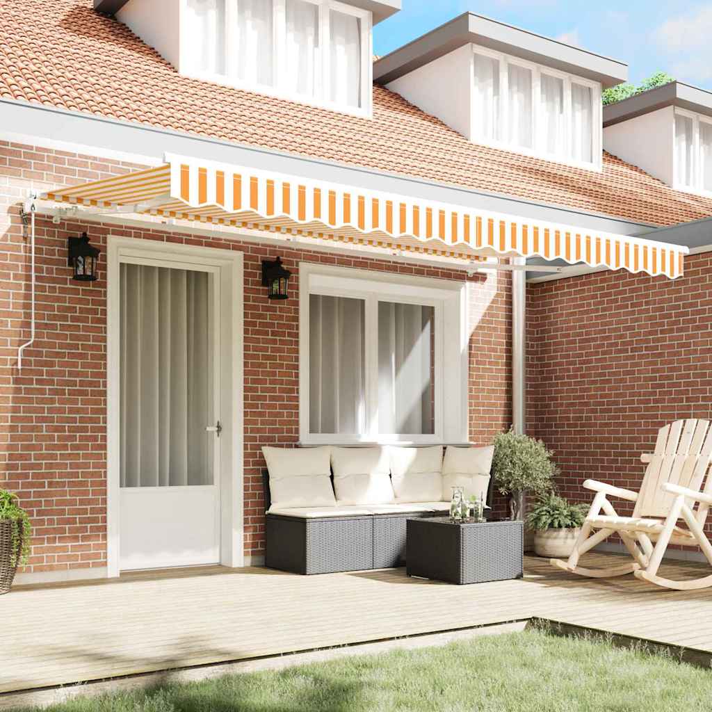 Skrovita tenda Žuta 400 x 200 cm tkanina