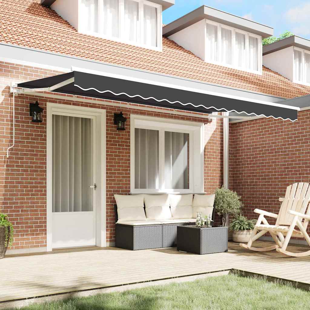 Okvir tende Antracit 400 x 200 cm Poliester s PU premazom