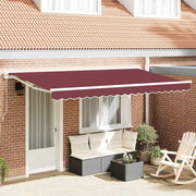 Okvir tende Tamno crvena 400 x 200 cm Poliester s PU premazom