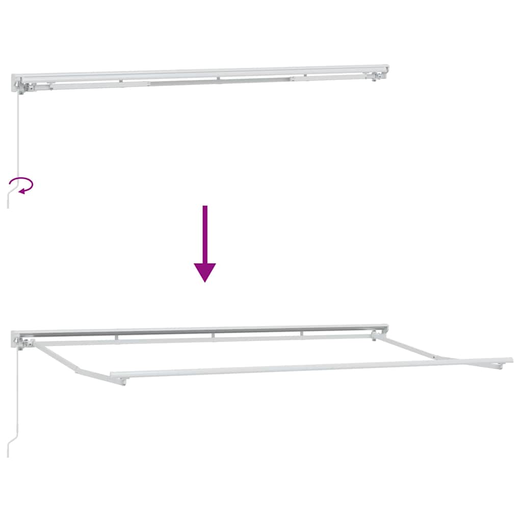 Okvir tende Tamno crvena 400 x 200 cm Poliester s PU premazom