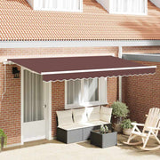 Skrovita tenda Smeđa 400 x 200 cm tkanina