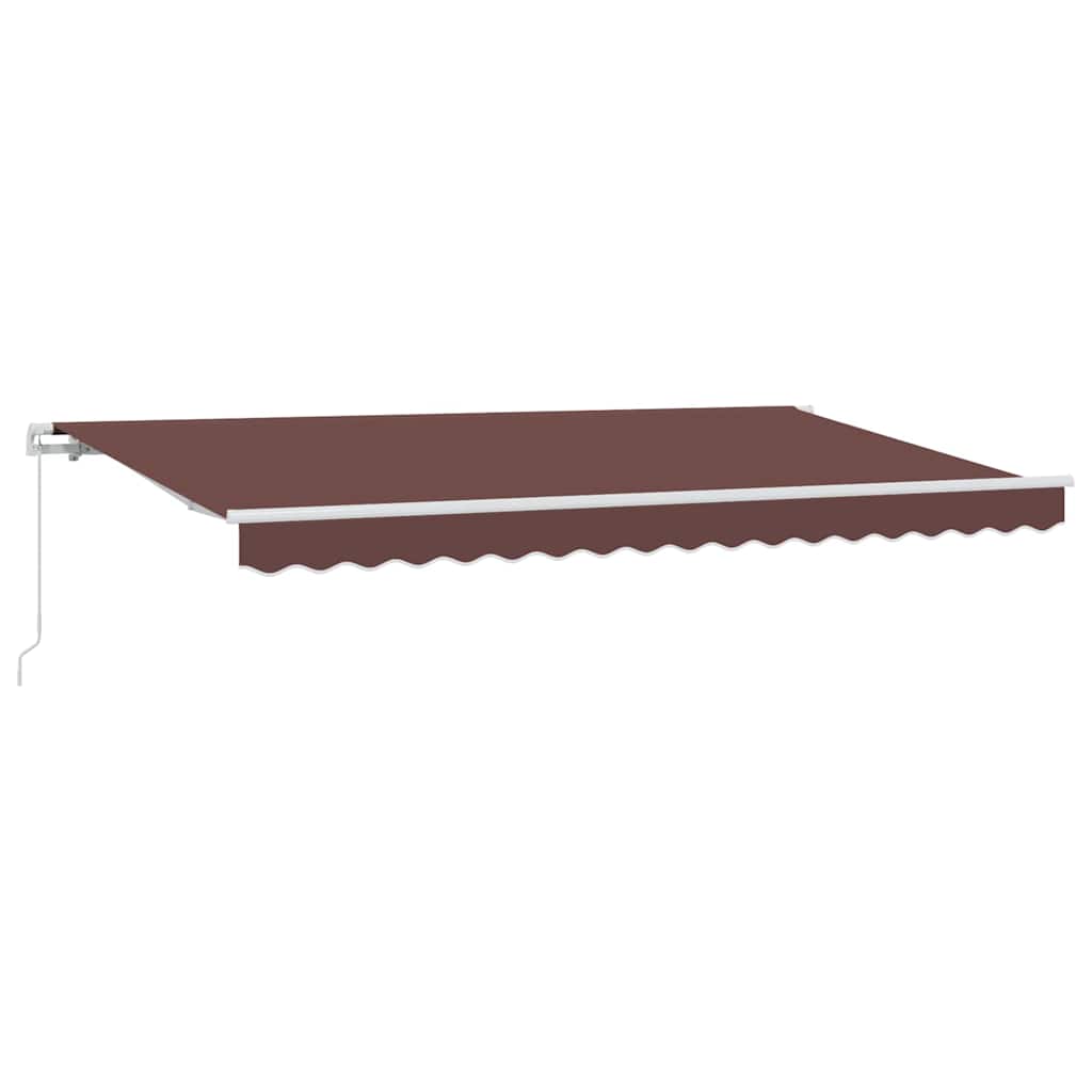 Skrovita tenda Smeđa 400 x 200 cm tkanina