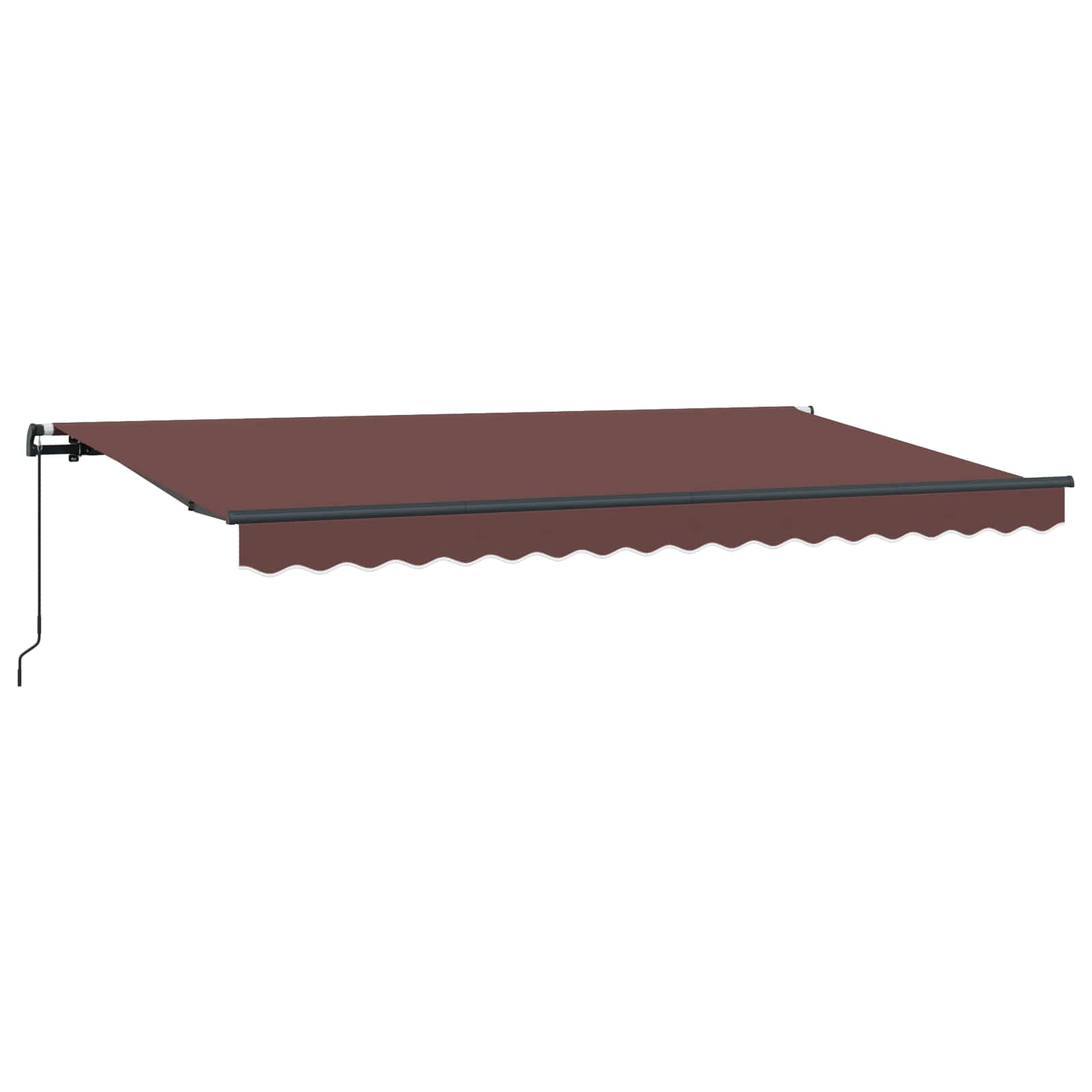 Skrovita tenda Smeđa 400 x 200 cm tkanina