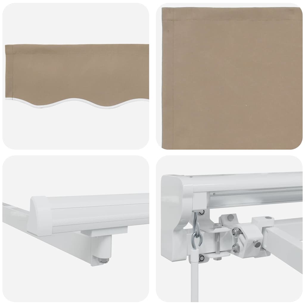 Okvir tende Bež 400 x 200 cm Poliester s PU premazom