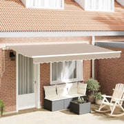 Skrovita tenda Bež 400 x 200 cm tkanina
