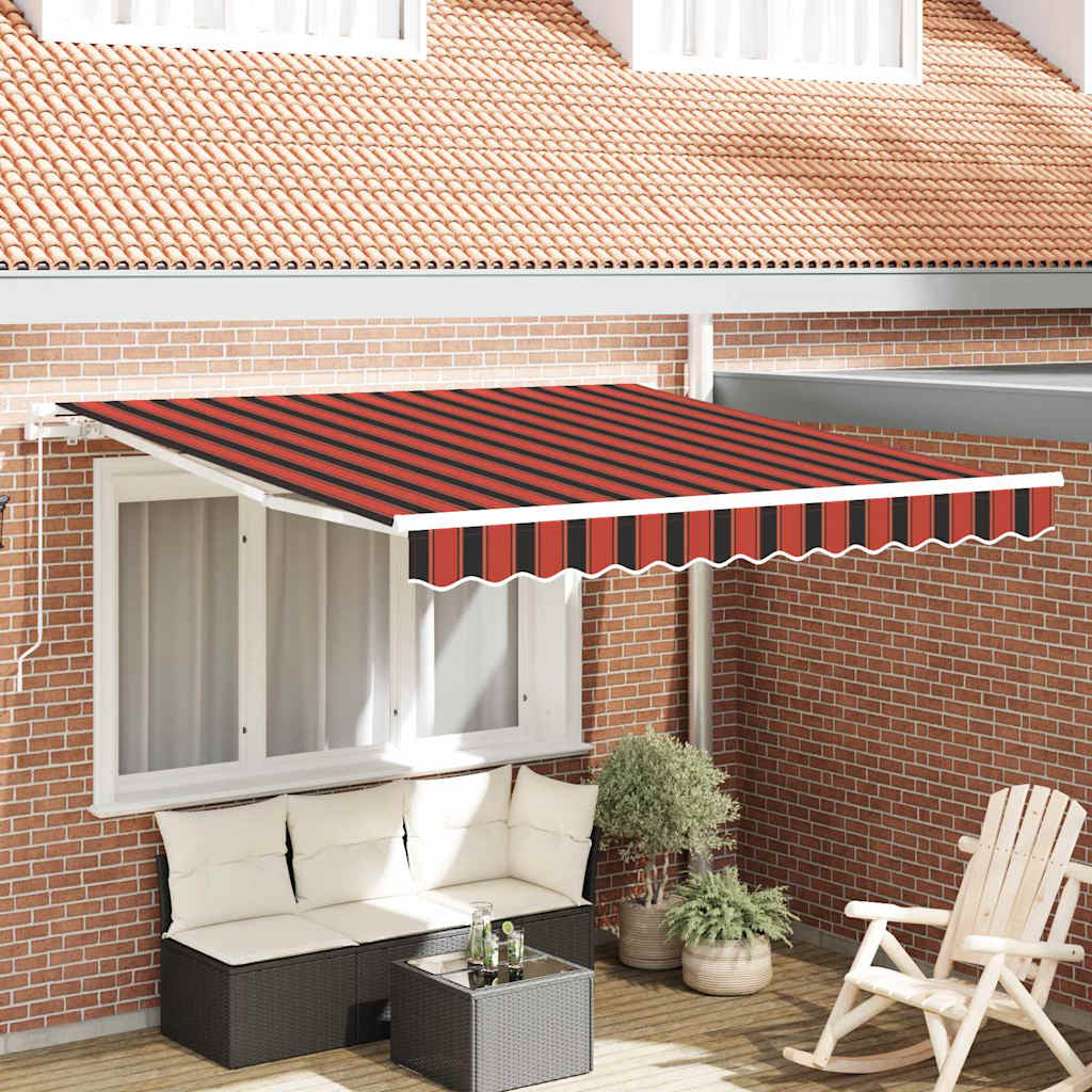 Skrovita tenda Narančasta i smeđa 300 x 250 cm