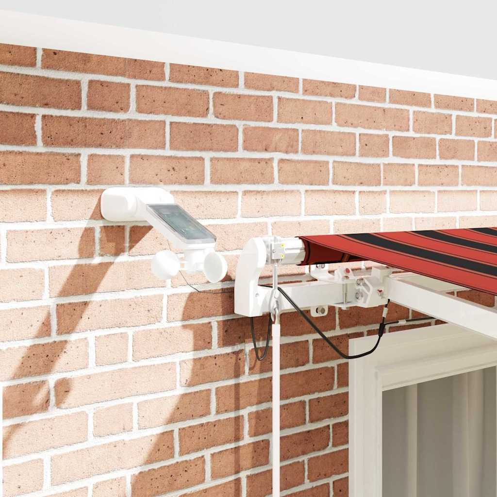 Skrovita tenda S LED lampica Narančasta i smeđa 300 x 250 cm