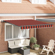 Skrovita tenda narančasta i smeđa 300 x 250 cm
