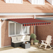 Skrovita tenda narančasta i smeđa 300 x 250 cm tkanina