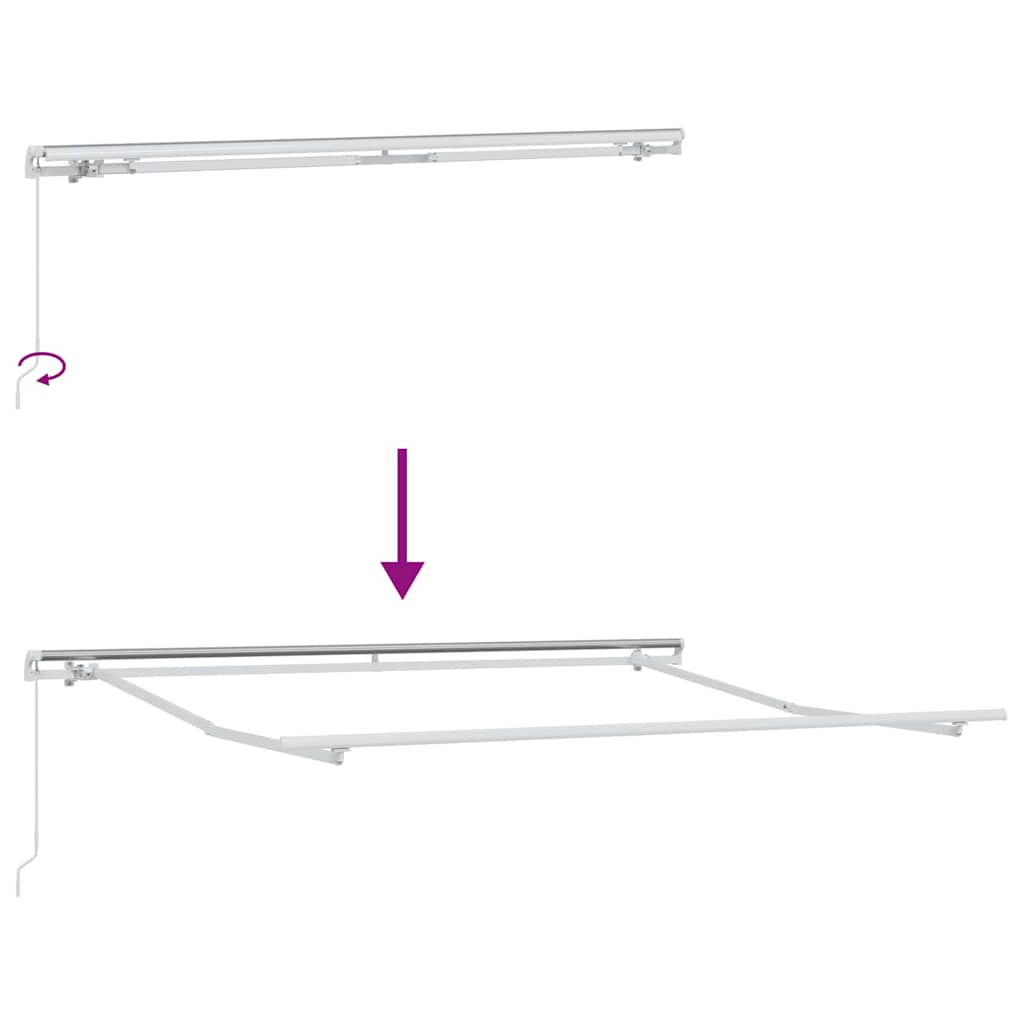 Povlačivi tende Crvena i bijela 300 x 250 cm