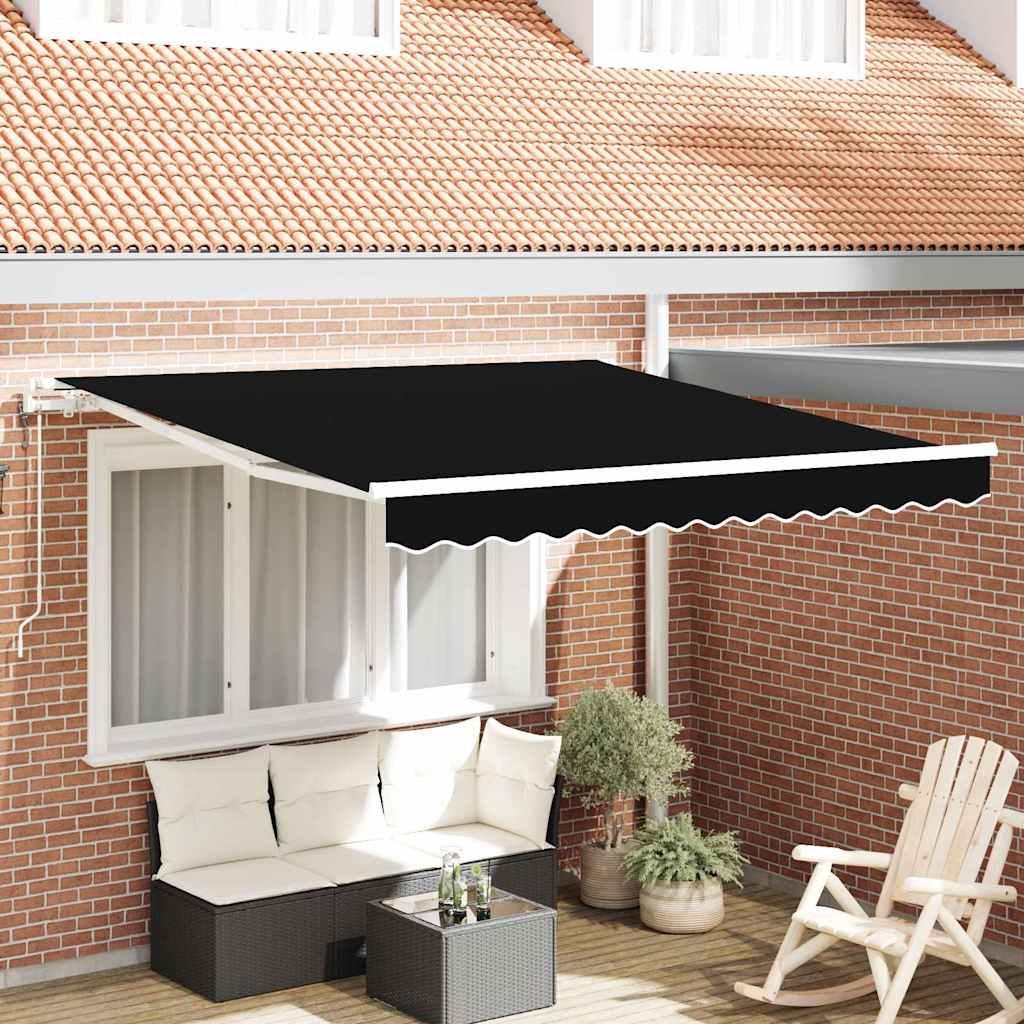 Električna retraktabilna tenda Crna 300 x 250 cm