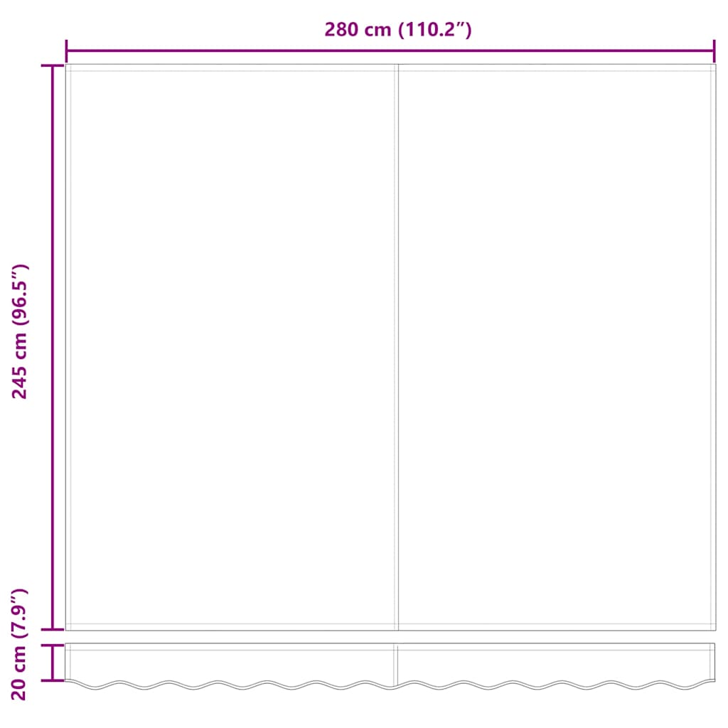 Električna retraktabilna tenda Crna 300 x 250 cm