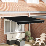 Skrovita tenda Crna 300 x 250 cm Poliester i čelik