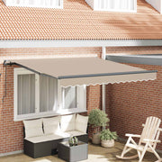 Skrovita tenda Bež 300 x 250 cm Poliester i čelik
